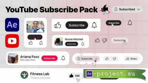 Videohive - YouTube Subscribe - 60655738 - Project for After Effects