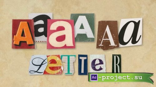 Videohive - Ransom Letters - A Letters - 60664168 - Project for After Effects