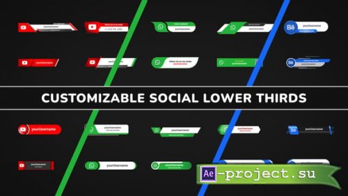 Videohive - Customizable Social Lower Thirds - 60648478 - Project for After Effects