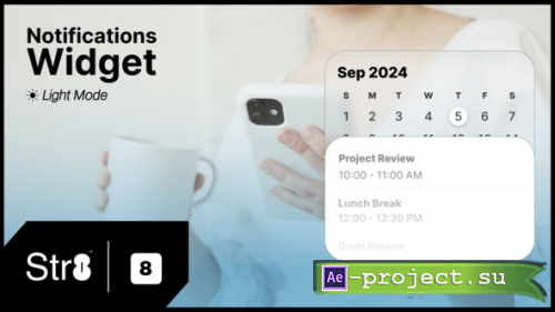 Videohive - Notifications Widget (Light Mode) - 60622855 - Project for After Effects