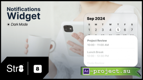 Videohive - Notifications Widget (DarkMode) - 60623078 - Project for After Effects