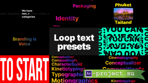 Videohive - Looping Text List Animation - 60668415 - Project for After Effects