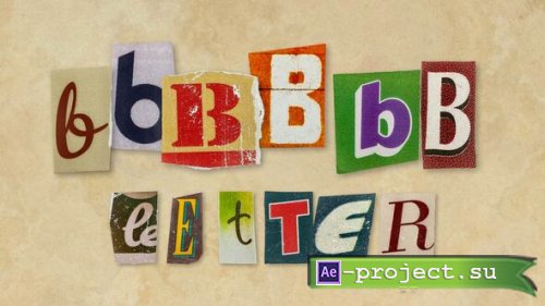 Videohive - Ransom Letters - B Letters - 60664184 - Project for After Effects