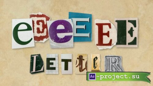 Videohive - Ransom Letters - E Letters - 60675713 - Project for After Effects