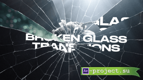 Videohive - Broken Glass Transitions - 60697393 - Premiere Pro Templates