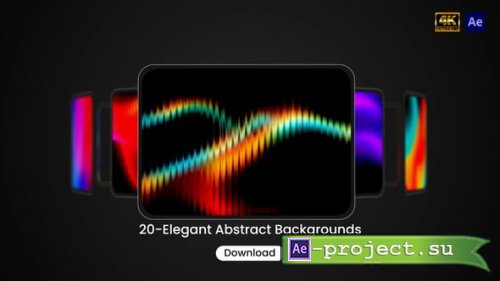 Videohive - 20-Fractal Glass Gradients Background Pack - 60698801 - Project for After Effects