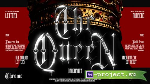 Videohive - Gothic Chrome Animated Letters - 60709883 - Project for After Effects