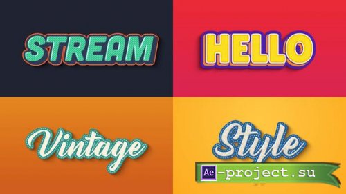 Videohive - Text Effect - Vintage Style 04 - 60720654 - Project for After Effects