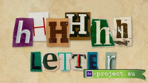 Videohive - Ransom Letters - H Letters - 60689300 - Project for After Effects