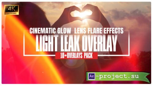 Videohive - Light Leak Overlays Pack  Cinematic Glow & Lens Flare Effects - 60721838 - Project for After Effects