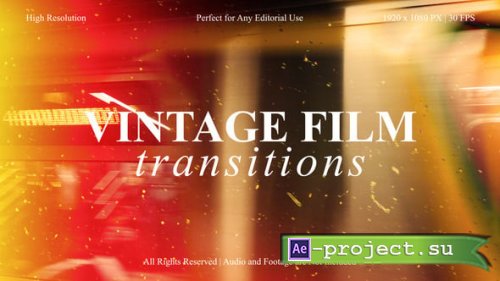 Videohive - Vintage Film Transitions Pack for After Effects - 60732358 - Project for After Effects