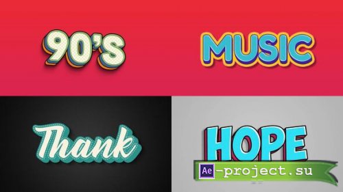 Videohive - Text Effect - Vintage Style 05 - 60746353 - Project for After Effects