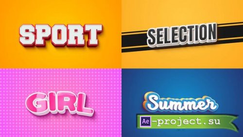 Videohive - Text Effect - 3D Style 08 - 60746376 - Project for After Effects