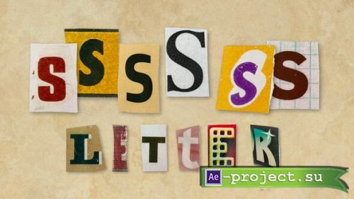 Videohive - Ransom Letters - S Letters - 60746509 - Project for After Effects