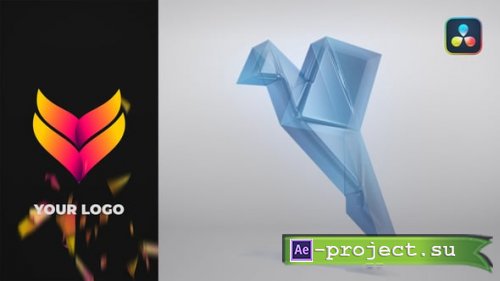 Videohive - Crystal Shatter Logo for DaVinci Resolve - 60711758