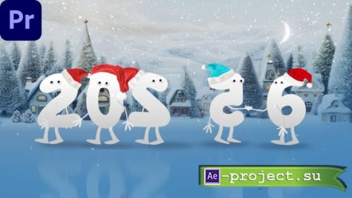 Videohive - Happy New Year Cartoon 2026 | MOGRT - 60781069 - Premiere Pro Templates