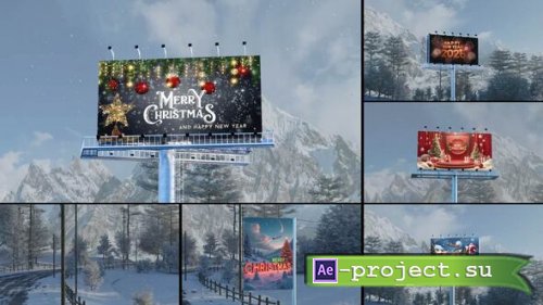 Videohive - Merry CHristmas Billboard Mockup - 60765681 - Project for After Effects
