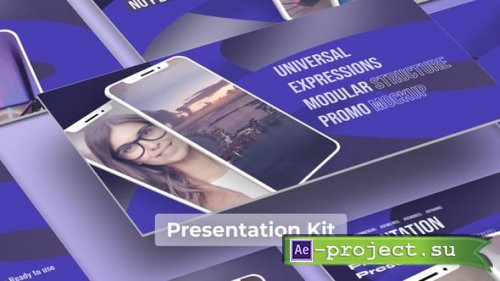Videohive - Purple Phone Screen Mockup - 60780109 - Project for After Effects