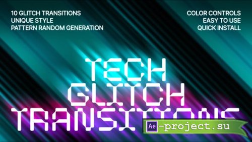 Videohive - Tech Glitch Transitions | DR - 60680138 - DaVinci Resolve Templates
