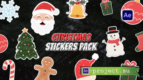 Videohive - Christmas Stickers Pack - 60797155 - Project for After Effects