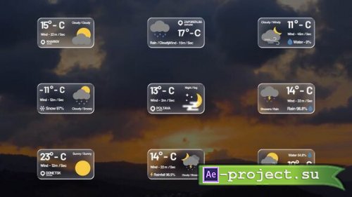 Videohive - Glass Weather Titles | After Effects - 60799026 - Project for After Effects