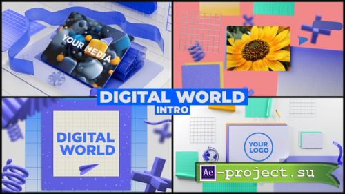 Videohive - Digital World Intro | Logo Revael - 60798138 - Project for After Effects