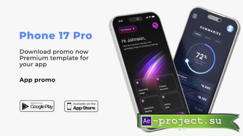 Videohive - Phone 17 Pro Max Mockup | App promo - 60795168 - Project for After Effects