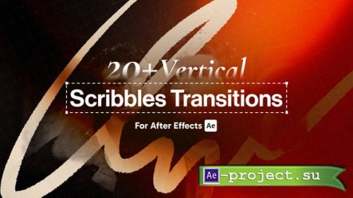 Videohive - Vertical Scribble Transitions - 60795797 - Project for After Effects