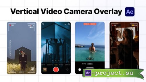Videohive - Vertical Camera Recording Screens - 60798898 - Project for After Effects