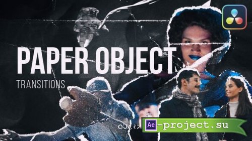 Videohive - Paper Object Transitions for DaVinci Resolve - 60732567