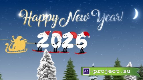 Videohive - New Year Cartoon Skier 2026 | After Effects - 60808729 - Project for After Effects