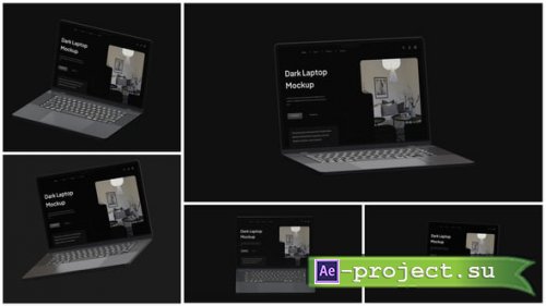 Videohive - Dark Laptop mockup - 60821214 - Project for After Effects