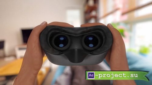 Videohive - VR Goggles: POV Animation of Putting Them On - Mockup with Easy Placeholder Replacement - 51376257