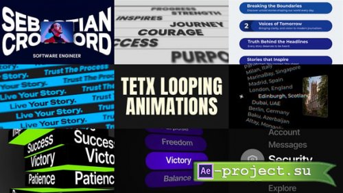 Videohive - Looping Text Animations Pack - 60841617 - Project for After Effects