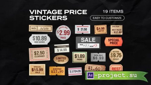 Videohive - Animated Vintage Price Stickers - 60842396 - Project for After Effects