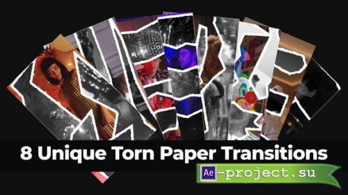 Videohive - Paper Tear Transitions. Vertical Format. - 60860513 - Project for After Effects
