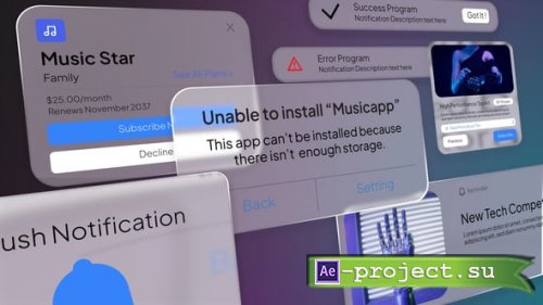Videohive - Notification UI 1 - 60860440 - Project for After Effects