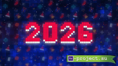 Videohive - Pixel Style New Year Countdown - 60874399 - Project for After Effects