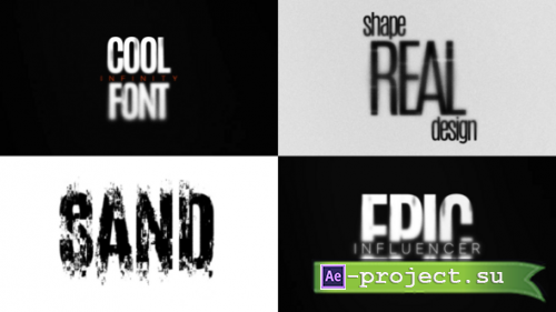Videohive - Sand Noise Text Animations - 60878814 - Project for After Effects
