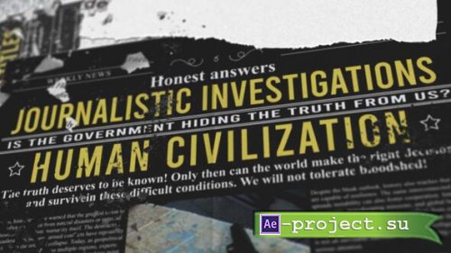 Videohive - Investigation Newspaper Mockup Titles - 60880034 - Project for After Effects