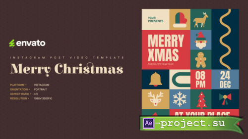 Videohive - Christmas Instagram Post Portrait  Creative After Effects Video Template - 60882886 - Project for After Effects