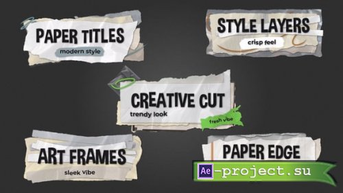 Videohive - Modern Ripped Paper Titles - 60879790 - Project for After Effects