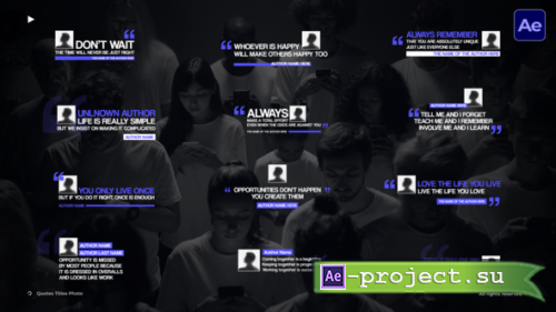 Videohive - Quotes Titles Photo  AE - 60886370 - Project for After Effects