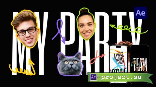 Videohive - Bold & Colorful Face Intro - 60891195 - Project for After Effects