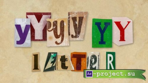 Videohive - Ransom Letters - Y Letters - 60884052 - Project for After Effects