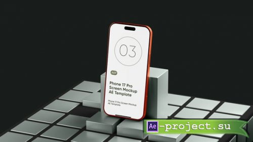 Videohive - Phone 17 Pro Sliding Cubes Screen Mockup Template - 60890817 - Project for After Effects