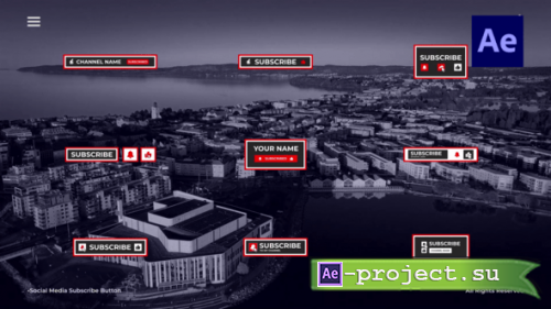 Videohive - Social Media Subscribe Button /Ae - 60910506 - Project for After Effects