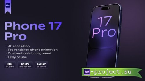 Videohive - Phone 17 Pro Blue Mockup - 60874423 - Project for After Effects
