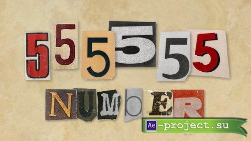 Videohive - Ransom Letters - 5 Number - 60924302 - Project for After Effects