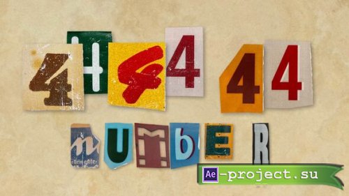 Videohive - Ransom Letters - 4 Number - 60924291 - Project for After Effects